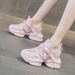 Platform Height Increasing Dance 2025 Spring New Dad Ins Trend Leather Soft Sole Sports Casual Shoes For Women_vogvips.com