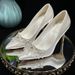 Women's Elegant High Heels French Style Satin Finish Pointed Toe Rhinestone Embellished Shoes For Formal Occasions And Weddings_vogvips.com