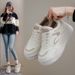 2026 Spring New Korean Ins Style Women's Student Thick-Soled Height-Increasing Sneakers Casual Q01_vogvips.com