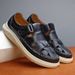 Summer Sandals Stylish Mens Casual Outdoor Leather Beach Roman Shoes Quick Dry Wading Aqua Falts Sandalias_vogvips.com