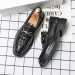 autumn Fashion Trend Pointed Casual Leather British Retro Lazy Business Bean Men's Shoes_vogvips.com