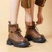 Martin Boots Women's Thick-soled Retro Heightening 7cm Side Zipper Locomotive Sweet Cool Casual Knight Short Boots_vogvips.com