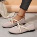 Women's Mesh Bow Embellished Ballet Flat Shoes for Everyday Commuting Versatile Inspired Footwear_vogvips.com