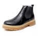 Men's Chelsea Boots Genuine Leather Slip-On Ankle Boots With Hidden Height Increase, Winter Lined Casual Shoes For Big Size_vogvips.com