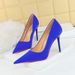Elegant Pointed Toe Stiletto Heels For Women Ultra High Heel Dress Pumps In Satin Finish Sizes Single Shoes_vogvips.com