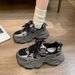 Thick-Soled Dad For Women 2025 Autumn Winter New Hot Style Silver Mesh Breathable Height-Increasing Running Casual_vogvips.com