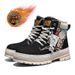 European Warm Series Winter New Fashion Fleece-Lined Couple Thick-Soled Martin Straw Sole Bear Shoes Warm Work Laced Motorcycle Boots_vogvips.com