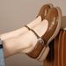 Soft-soled Small Leather Shoes, Single Shoes, Rare Shoes, Round Head, Shallow Mouth, One-word Mary Women's Shoes_vogvips.com