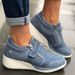 Large Autumn New Round Headed Diamond Velcro Single Fashion Slope Heel Casual Women's Shoes_vogvips.com