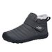 Cotton Shoes Men's Winter Plus Velvet Thick Warm High Top Soft Bottom Leather Waterproof Casual Snow Boots_vogvips.com
