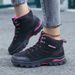 Outdoor Hiking High Top Lace Up Sports Shoes, Women's Casual Versatile Waterproof Running Shoes E3c_vogvips.com