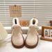 Velvet thick sole anti slip flat buckle cotton shoes for women autumn an winter 2024, new warm furry snow boots in_vogvips.com
