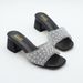 Women's Shoes Versatile Rhinestone Square Toe Hollowed Out Upper High Heeled Sandals New Style Transparent Chunky Heel Slippers_vogvips.com