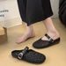 Casual Sports Shoes Cool Slippers Half Pack Shoes Fashionable Breathable Personality Hollow Beach Shoes_vogvips.com