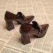 Stunning And Elegant French-style Pointed-toe Chunky Heel Evening For Women, 2026 Spring Collection, Burgundy Patent_vogvips.com