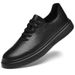 Men's Large-size Cowhide Board Shoes Men's European Station Casual Pure White White Shoes One-pedal Loafers_vogvips.com
