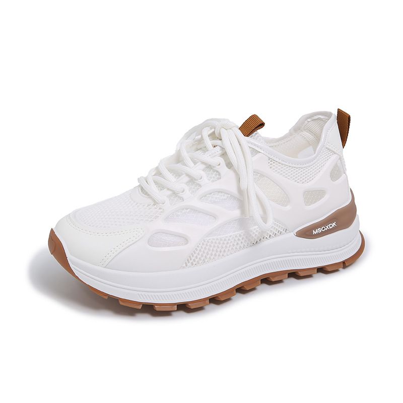 Half Tray White Shoes Student Breathable Inner Height Increase Casual Street Shooting Board Shoes_vogvips.com