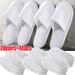 30pairs White Home Guests Travel Hotels Thickened Anti Slip Indoor Disposable Slippers For Women Men_vogvips.com