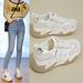 Korean Version Of Dad For Women 2025 New Spring Fashion Interior Height Increasing Casual Thick Sole Color Blocked_vogvips.com