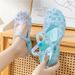 New Printed Jelly Beach Hole Shoes Garden Thick Sole Flat Nurse Closed Toe Women Sandals_vogvips.com