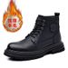 Men's Martin Autumn New British Style Fleece-Lined Thickened Cotton Shoes Outdoor Non-Slip High-Top Work Snow Boots_vogvips.com