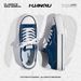 Global Blue Thick Soled Casual Sneakers for Men Summer New Style Trendy Men's Shoes Canvas HQDO 8M_vogvips.com