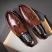 New Men's Slip-On Leather Large Size British Business Formal Casual Youth Versatile Korean Style Shoes_vogvips.com