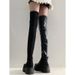 Over-the-Knee For Women, Thick-Soled Stretch High Boots, 2024 New Spring And Autumn Style, Petite Slimming Long Tube_vogvips.com