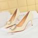 Elegant Women's Pointed Toe High Heel Dress Shoes With Rhinestone Buckle, Comfortable Stiletto Heels For Evening Parties & Formal Occasions_vogvips.com