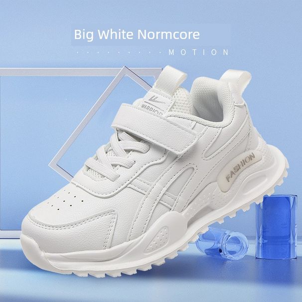 Warrior Kids Breathable Velcro Easiest For Match White Shoes_vogvips.com