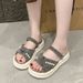 Pearl Fashion Slippers Outdoor Wear, Fairy Style 2025 Skirt, New Summer Thick-soled Beach Roman Sandals For Women_vogvips.com