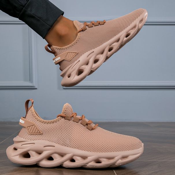 Fried Dough Twists Casual Sports Men's Breathable Thick Soled Mesh Hot Sales Large Running Cold Sticky Jinjiang Shoes_vogvips.com
