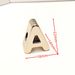 Electroplated Rose Gold Three-dimensional Alphabet Jewelry Accessories Alphabet Shoe Flower Bracelet Handmade DIY Shoe Buckle_vogvips.com