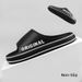 Feslishoet Women Letter Slippers Beach Slides Solid Color Mens Thick Sole Indoor Bathroom Anti Slip Shoes Summer Couple_vogvips.com