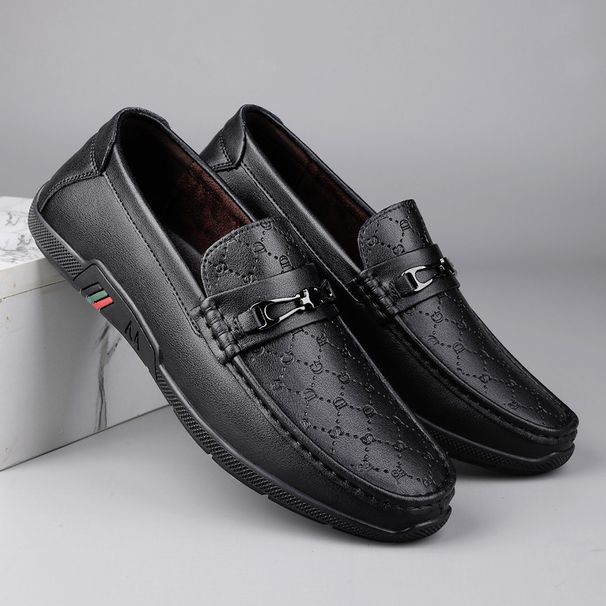 2025 New Summer Top Layer Cowhide Loafers Men's Genuine Leather Versatile Casual Slip-On Shoes_vogvips.com