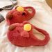 Cute Capybara Cotton For Women Winter Indoor Home Plush Warm Closed-Toe Non-Slip Thick Sole Outdoor Slippers_vogvips.com
