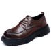 2025 Spring New Men's Made Of Genuine Leather, High Quality, Black Heightened Leather Shoes, British Breathable Business_vogvips.com