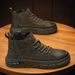 European Warm Series Men's Work High Top Autumn Winter New Black British Style Martin Thick Sole Non-Slip Wear-Resistant Hiking Boots_vogvips.com