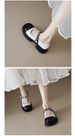 thick-soled Mary Jane Shoes Women's Word With Thick Heel Light Mouth Color Matching French Soft-soled Single Shoes_vogvips.com
