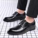 New Genuine Men's With Invisible Inner Height Of 6CM Lace Up Leather Business, Leisure, Shoes, Office Weing Shoes_vogvips.com