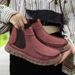 Chunqiu Women's Casual Shoes Large Size Hand-Sewn Slip-On Business Mom Shoes_vogvips.com