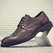 Euro Step New Large Size 4647 Brogue Leather British Casual Business Formal Men's Suit Wedding Groom Shoes_vogvips.com