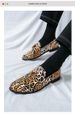 European And American Trendy Leopard Print British Slip-on Loafers For Men, Summer Fashion Business Casual Leather_vogvips.com