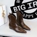 6632-12 Fashionable Interior Height Increase, Middle Heel, Square Head, Hand Grip Pattern, Foot Trimming, Slimming_vogvips.com
