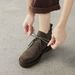 2025 New Lace-up Short For Women Spring And Autumn Single Heel Loafers Thick Sole Ankle British Style Martin Boots_vogvips.com