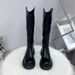 Zhao Lusi Long 2024 High Tube Thick Sole Riding Horse Hoof Heel Motorcycle Boots For Women Height Increasing Slimming_vogvips.com