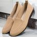 Women's Spring/Summer Old Cloth Shoes Breathable Flyknit Mesh Non-Slip Flat Low Cut Single Shoe For Middle-Aged And Elderly Mothers_vogvips.com