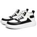 High Top White Shoes Couple Invisible Inner Height Increase Student Board Shoes Men's And Women's Shoes_vogvips.com