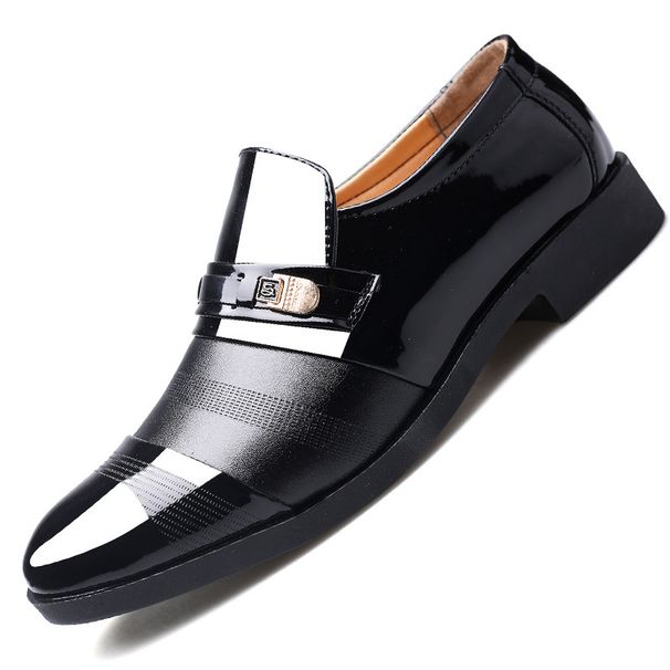 Men's Slip-On Dress Shoes - Breathable Business Casual Loafers With Lightweight PU Sole For Office & Wedding Versatile Single Shoes_vogvips.com