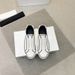Striped White Ji Low-top Sneakers Genuine Leather Lace-up Trendy G Family Versatile Skate Simple Men's Shoes_vogvips.com